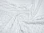 Preview: Fabric fluffy cuddly fleece Minky with 3D Bubbels Boppel points design white children's fabric dress fabric