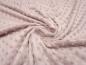 Preview: Stoff Flausch Kuschel Fleece Minky mit 3D Bubbels Boppel Punkte Design altrosa rosa Kinderstoff Kleiderstoff
