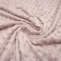 Preview: Fabric fluffy cuddly fleece Minky with 3D Bubbels Boppel points design old pink children's fabric dress fabric