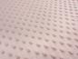 Preview: Stoff Flausch Kuschel Fleece Minky mit 3D Bubbels Boppel Punkte Design altrosa rosa Kinderstoff Kleiderstoff