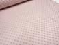 Preview: Stoff Flausch Kuschel Fleece Minky mit 3D Bubbels Boppel Punkte Design altrosa rosa Kinderstoff Kleiderstoff