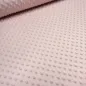 Preview: Fabric fluffy cuddly fleece Minky with 3D Bubbels Boppel points design old pink children's fabric dress fabric