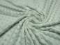 Preview: Fabric fluffy cuddly fleece Minky with 3D Bubbels Boppel points design mint green children's fabric dress fabric
