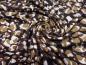 Preview: Fabric cotton jersey with animal fur motif leo design brown clay white black dress fabric