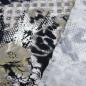 Preview: Fabric viscose jersey flowers abstract black white gray beige dress fabric