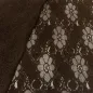 Preview: Stoff Spitze Spitzenstoff mit Blumenmuster braun dunkelbraun schoko Kleiderstoff
