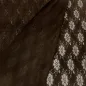Preview: Stoff Spitze Spitzenstoff mit Blumenmuster braun dunkelbraun schoko Kleiderstoff