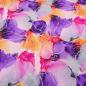 Preview: Stoff Baumwolle Jersey Blumen Blüten Design lila orange pink rosa bunt Kleiderstoff Kinderstoff
