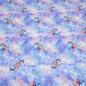 Preview: Fabric cotton jersey unicorn batik sky blue turquoise pink white colorful children's fabric dress fabric