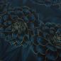 Preview: Stoff Baumwolle Jersey Blumen Blüten Madita Design petrol-blau bunt Kleiderstoff Kinderstoff
