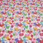 Preview: Stoff Baumwolle Jersey mit Herzen Vögel Design weiß multicolor bunt Kinderstoff Kleiderstoff