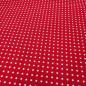 Preview: Cotton poplin fabric with 3 mm polka dot design in red and white dress fabric blouse fabric decorative fabric