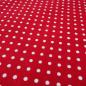 Preview: Cotton poplin fabric with 3 mm polka dot design in red and white dress fabric blouse fabric decorative fabric