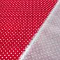 Preview: Cotton poplin fabric with 3 mm polka dot design in red and white dress fabric blouse fabric decorative fabric