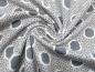 Preview: Fabric sweatshirt fabric soft brushed inside with dots dots design gray light gray white dress fabric children's fabric hoodie fabric
