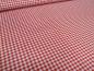 Preview: Stoff 100% Baumwolle Zefir 5 mm Karo rot weiß kariert Kleiderstoff Blusenstoff Dekostoff