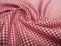 Preview: Stoff 100% Baumwolle 2 mm Zefir Karo rot weiß kariert Kleidestoff Blusenstoff Dekostoff​