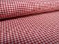 Preview: Stoff 100% Baumwolle 2 mm Zefir Karo rot weiß kariert Kleidestoff Blusenstoff Dekostoff​