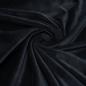 Preview: Stoff Nicki Velour Samt stretchig uni schwarz Kleiderstoff Kinderstoff Babystoff Pyjamastoff