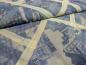 Preview: Stoff Blusenstoff Chiffon Abstrakt Patchwork Bestickung blau ecrú Kleiderstoff