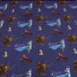 Preview: Fabric cotton jersey Disney Frozen Anna Elsa Olaf design dark blue blue colorful children's fabric dress fabric license fabric