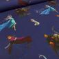 Preview: Fabric cotton jersey Disney Frozen Anna Elsa Olaf design dark blue blue colorful children's fabric dress fabric license fabric