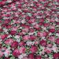 Preview: Fabric cotton poplin blouse fabric with rose flower design black pink pink green dress fabric decorative fabric