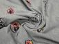 Preview: Fabric sweatshirt fabric French Terry embroidered ornaments emojis Lips oh lala design gray colorful dress fabric children's fabric