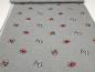 Preview: Fabric sweatshirt fabric French Terry embroidered ornaments emojis Lips oh lala design gray colorful dress fabric children's fabric