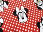 Preview: Fabric cotton jersey with Disney Minnie Mouse design red white black children's fabric dress fabric license fabric