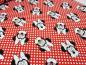 Preview: Fabric cotton jersey with Disney Minnie Mouse design red white black children's fabric dress fabric license fabric