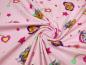 Preview: Stoff Baumwolle Jersey mit Lizenzdruck Paw Patrol Herzen rosa bunt Kinderstoff Kleiderstoff