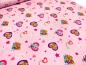 Preview: Stoff Baumwolle Jersey mit Lizenzdruck Paw Patrol Herzen rosa bunt Kinderstoff Kleiderstoff