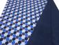Preview: Stoff Softshellstoff mit 2 cm Punkte Kreise Design blau marine orange wasserabweisend Outdoorstoff Jackenstoff Mantelstoff Kinderstoff