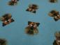Preview: Fabric alpine fleece sweatshirt fabric alpine fleece dogs dog heads design petrol brown children's fabric clothing fabric hoodie fabric