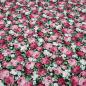 Preview: Stoff Baumwolle Popeline Blusenstoff mit Rosen Blumen Design rot rosa oliv blau schwarz weiß Kleiderstoff Dekostoff