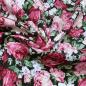 Preview: Stoff Baumwolle Popeline Blusenstoff mit Rosen Blumen Design rot rosa oliv blau schwarz weiß Kleiderstoff Dekostoff