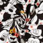 Preview: Fabric cotton jersey Disney Mickey Mouse head design white black red yellow license fabric children's fabric dress fabric