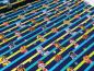 Preview: Fabric cotton jersey license print Paw Patrol dark blue colorful striped children's fabric dress fabric