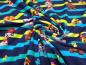 Preview: Fabric cotton jersey license print Paw Patrol dark blue colorful striped children's fabric dress fabric