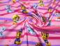 Preview: Stoff Baumwolle Jersey Lizenzdruck Paw Patrol rosa pink bunt gestreift Kinderstoff Kleiderstoff