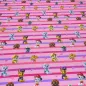 Preview: Fabric cotton jersey license print Paw Patrol pink colorful striped children's fabric dress fabric