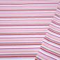 Preview: Stoff Baumwolle Jersey mit bunten Streifen Design flieder rosa weiß sand lila rot gestreift Kleiderstoff Kinderstoff