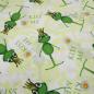 Preview: Fabric cotton poplin frog king frogs Kiss Me green white colorful dress fabric blouse fabric decoration fabric