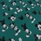 Preview: Fabric cotton jersey Disney Mickey Mouse retro design green black white license fabric children's fabric dress fabric
