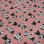 Preview: Fabric cotton jersey Disney Minnie Mouse retro design dusky pink black white license fabric children's clothing fabric