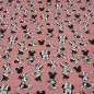 Preview: Fabric cotton jersey Disney Minnie Mouse retro design dusky pink black white license fabric children's clothing fabric
