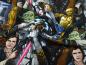 Preview: Stoff Baumwolle Jersey mit Star Wars 2 Comic Figuren Design schwarz weiß bunt Kinderstoff Kleiderstoff