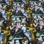 Preview: Stoff Baumwolle Jersey mit Star Wars 2 Comic Figuren Design schwarz weiß bunt Kinderstoff Kleiderstoff