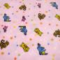 Preview: Stoff Microfleece Wellnessfleece Fleece mit Disney Winnie Pooh Design rosa bunt Kinderstoff Kleiderstoff Dekostoff Lizenzstoff
